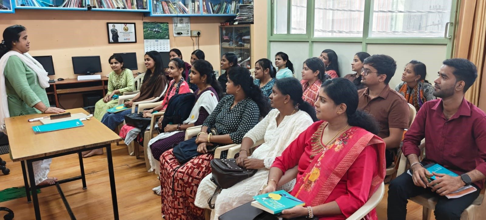 Students attending a class at Nile Institute, Bangalore